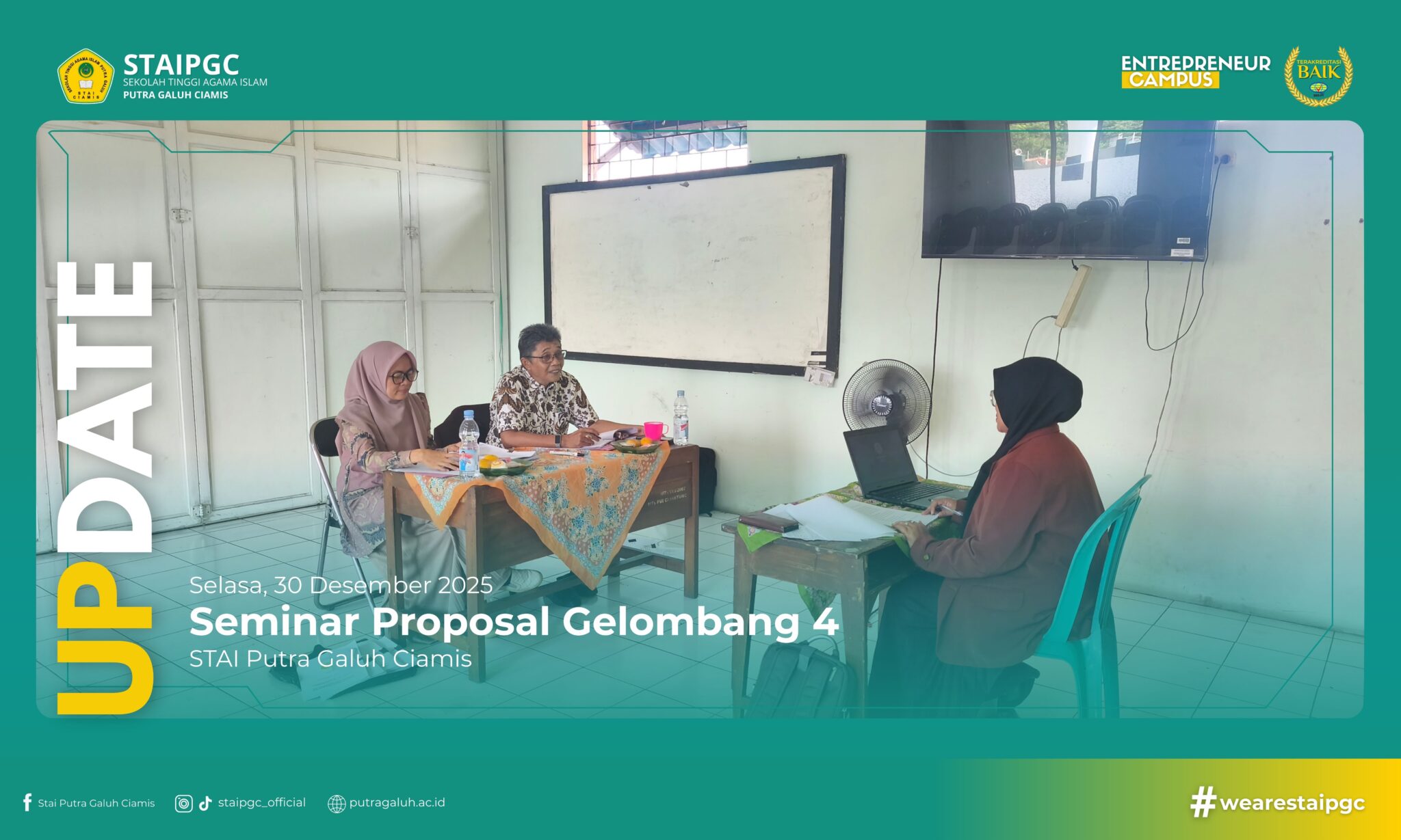Seminar Proposal Mahasiswa STAI Putra Galuh Ciamis Berjalan Lancar dan Penuh Antusias